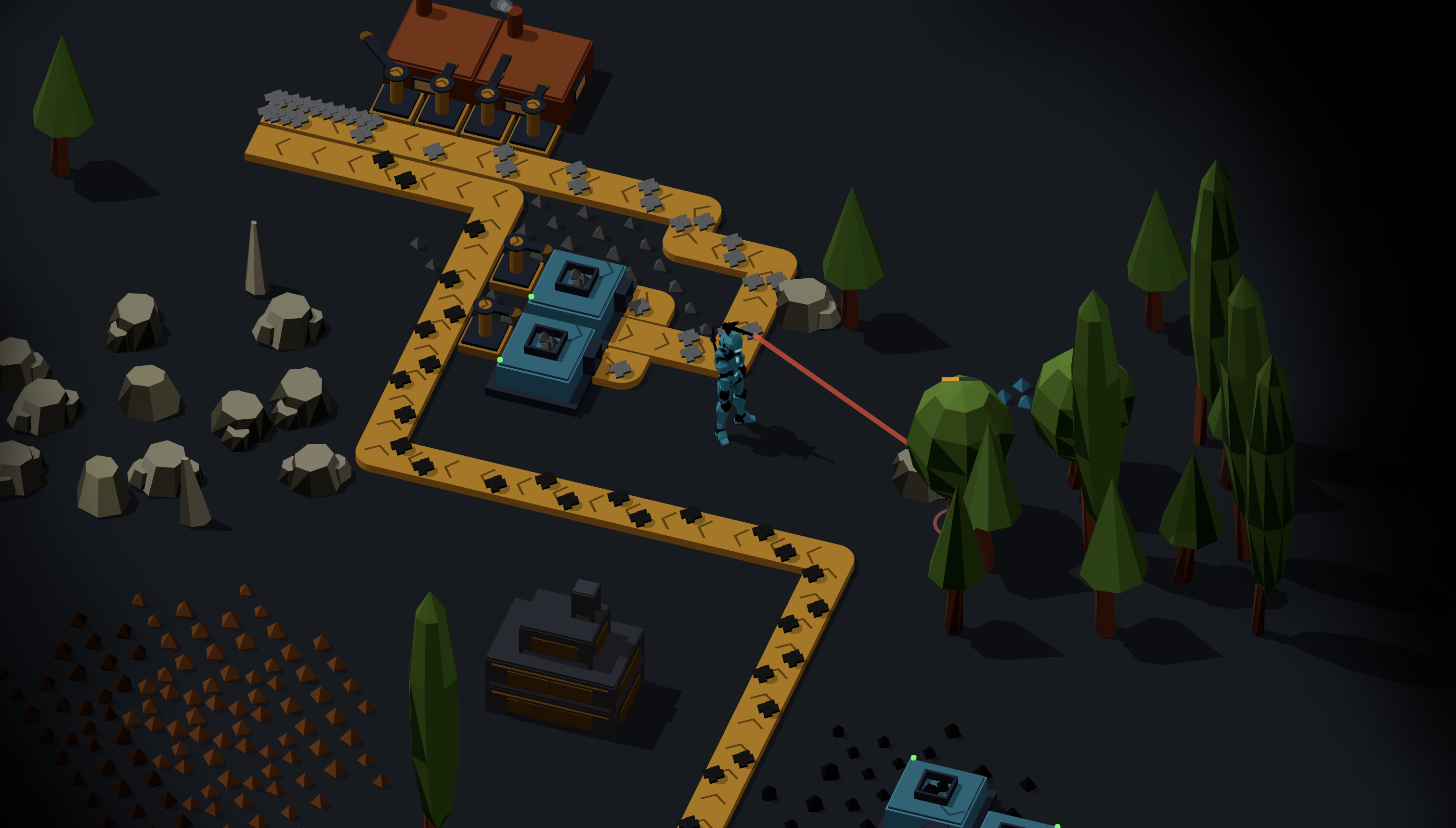 First buildings placed